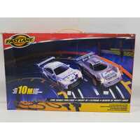 Fast Lane Long Bridge Challenge Slot Car Set Toys Electric Road Race Action