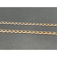 Unisex 10ct Yellow Gold Curb Link Necklace