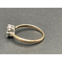 Ladies 10ct Yellow Gold Diamond Cluster Ring