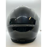 Rjays Dominator II Gloss Black Motorcycle Helmet Size Small 55-56cm + Dust Bag