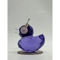 Swarovski Violet Crystal Figurine Happy Duck DJ Duck Headphones Limited Edition