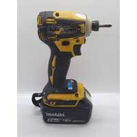 Makita TD172D 18V Brushless Cordless Impact Driver Yellow with 5.0Ah Battery