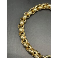 Ladies 10ct Yellow Gold Belcher Link Bracelet