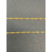 Ladies 18ct Yellow Gold Singapore Link Necklace
