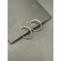 Ladies 9ct Yellow Gold Round Hoop Earrings