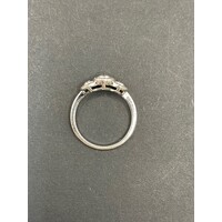 Ladies 9ct White Gold Diamond Ring