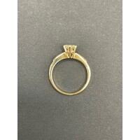 Ladies 18ct Yellow Gold Solitaire Diamond Ring