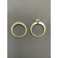 Ladies 18ct Yellow Gold Diamond Ring Set