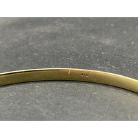 Ladies 9ct Yellow Gold Oval Bangle