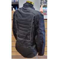 Torque Large Nylon Motorcycle Jacket and Pants Black Reflective and Padded