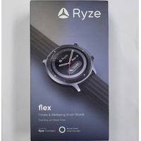 RYZE Flex Fitness & Wellbeing Smart Watch Dark Grey Black Green Activity Tracker