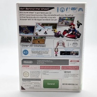 Mario Kart Wii Nintendo Game with Genuine Black Steering Wheel Attachment