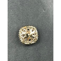 Ladies 9ct Yellow Gold Diamond Cluster Stud Earrings