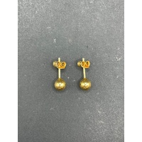 Ladies 21ct Yellow Gold Ball Stud Earrings