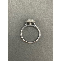 Ladies 18ct White Gold Diamond Halo Ring