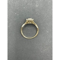 Ladies 9ct Yellow Gold Diamond Cluster Ring