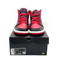 Nike Air Jordan 1 Mid Alternate Bred DQ8426 060 Black Fire Red White Shoes 8 US