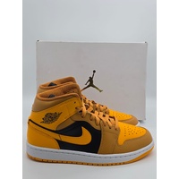 Nike WMNS Air Jordan 1 Mid Chutney Taxi Black White BQ6472 700 Size 8 US