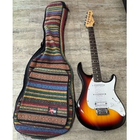 Peavey Raptor Plus EXP Sunburst 6 String Electric Guitar with Gig Bag