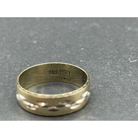 Mens 9ct Yellow Gold Band Ring