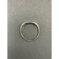 Mens 9ct Yellow Gold Signet Diamond Ring