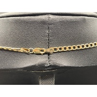 Ladies 10ct Yellow Gold Curb Link Chain & Diamond Infinity Pendant