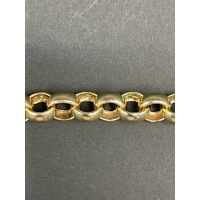 Ladies 9ct Yellow Gold Belcher Link Bracelet