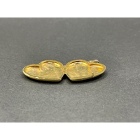 Ladies 9ct Yellow Gold Love Heart Locket Pendant