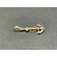 Ladies 9ct Yellow Gold Sail Anchor Pendant