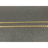 Unisex 9ct Yellow Gold Curb Link Necklace with Crucifix Pendant