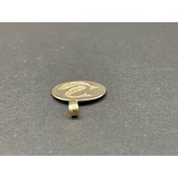 Unisex 9ct Yellow Gold Round Pisces Pendant