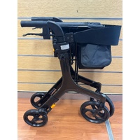 Peak Ellipse SuperLite Carbon Fibre Rollator Black Medium 120kg Max with Basket