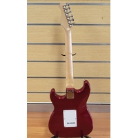 Artist Leo 6 String Right Handed Electric Guitar Deep Red with Soft Case