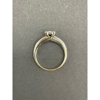 Ladies 9ct Two Tone Gold Diamond Ring