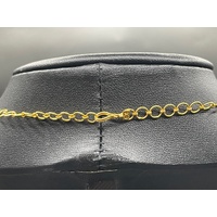 Ladies 21ct Yellow Gold Indian Fancy Link Gemstone Necklace