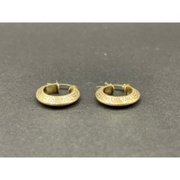 Ladies 18ct Yellow Gold Huggie Hoop Earrings