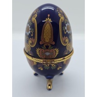 Vintage Porcelain Egg Trinket Box