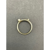 Ladies 9ct Yellow Gold Wrap Around Diamond Ring