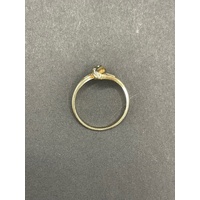 Ladies 9ct Yellow Gold Diamond Ring
