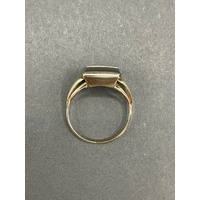 Men's 9ct Yellow Gold Black Onyx Gemstone Ring