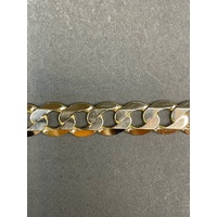 Mens 9ct Yellow Gold Curb Link Bracelet