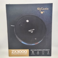 MyGenie ZX3000 Robotic Vacuum Mop One Pass Cleaning HEPA Gyroscopic Black
