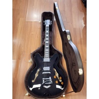 Artist Black58TRM Semi Hollow Electric Guitar with Hard Case and Strap