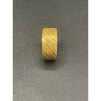 Unisex 21ct Yellow Gold Wide Band Ring