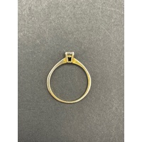 Ladies 21ct Yellow Gold Cubic Zirconia Ring
