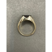 Men's 9ct Yellow Gold Black Onyx Gemstone Ring
