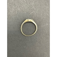 Unisex 9ct Yellow Gold Initial Letter S Ring