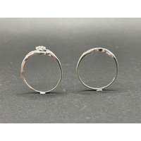 Ladies 9ct White Gold Diamond Ring Set