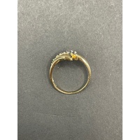 Ladies 9ct Yellow Gold Diamond Cluster Ring
