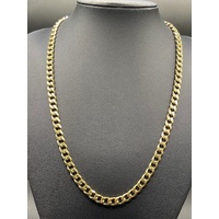 Mens 9ct Yellow Gold Curb Link Necklace
